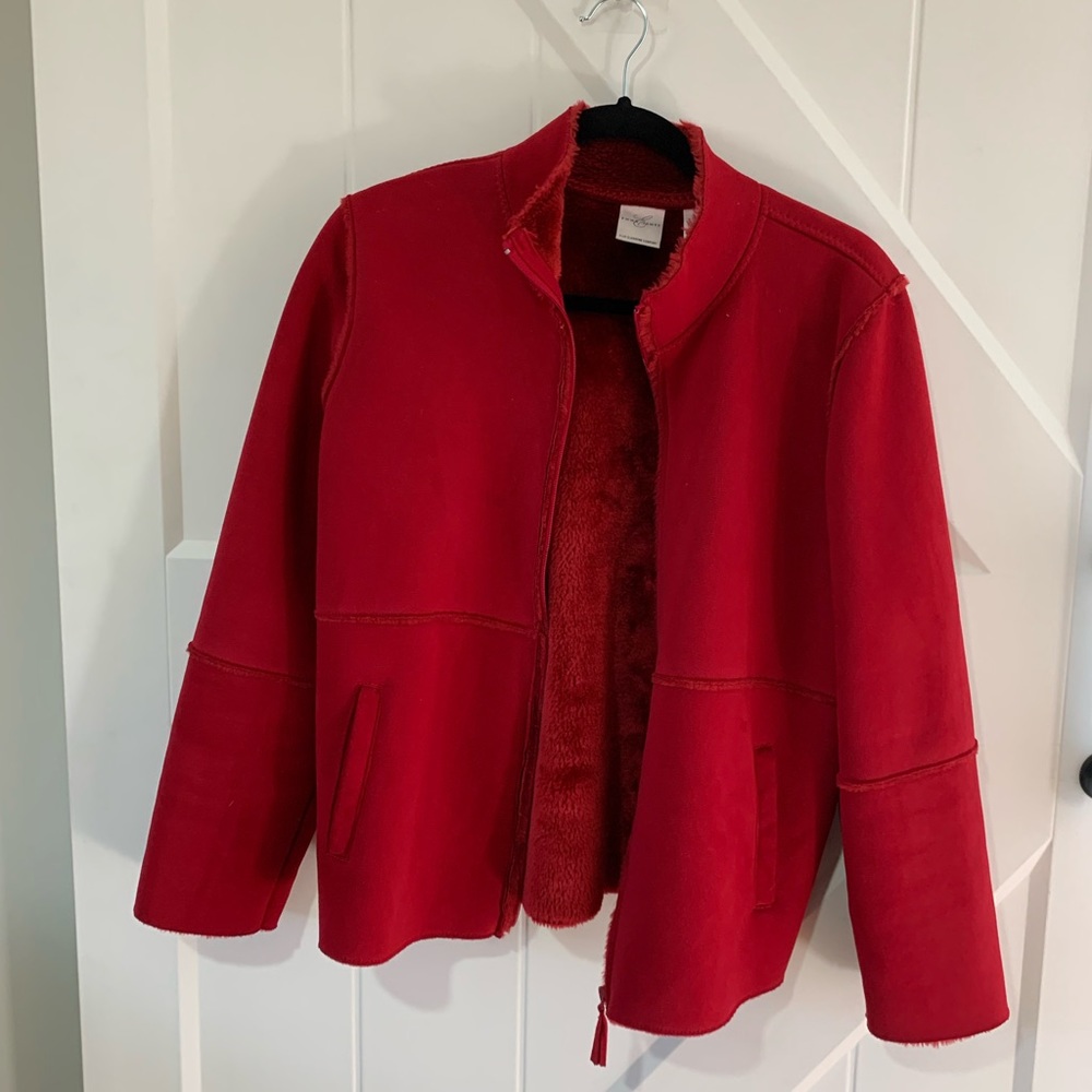 Emma James by Liz Claiborne Red Jacket Sz S